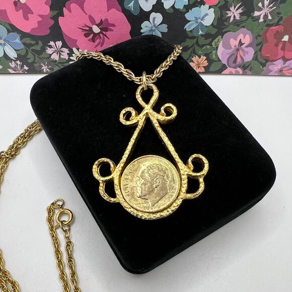 Roosevelt Dime 1966 Necklace - Picture 3 of 5